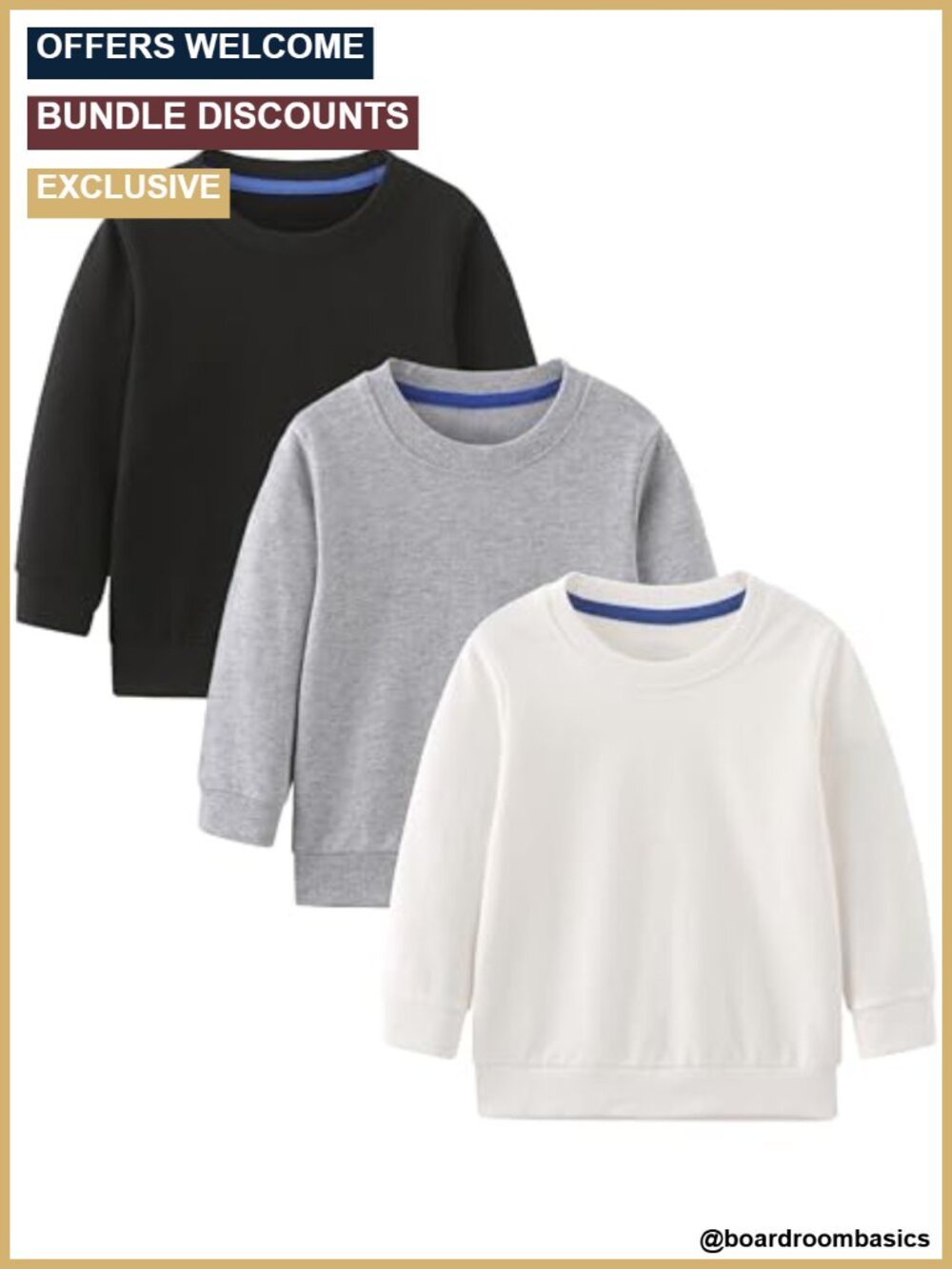 Toddler Boys Cotton French Terry Crewneck Sweatshirt Pullover